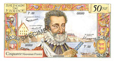 Billet 50 NF Henri IV -