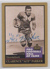 Ace Parker QB HOF Hall of Fame Dodgers, Yankess SIGNED CARD AUTOGRAPHED