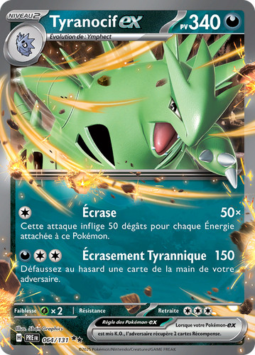 Carte pokémon tyranocif - carte, tyranocif-ex