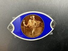 PLAQUE AUTOMOBILE ST CHRISTOPHE ARGENT MASSIF ÉMAILLÉ XIXEME