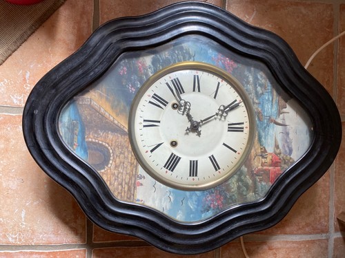 Horloge pendule ancienne œil - pendule,