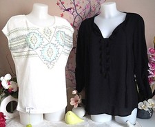 Lot vêtements occasion femme : Haut " Carminn " Blouse " Ema Blue's " - T : 40 *