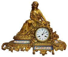 ANCIENNE HORLOGE À POSER. BRONZE ORMOLULU. PORCELAINE. MIROY FRÈRES. FRANCE.XIXÈ