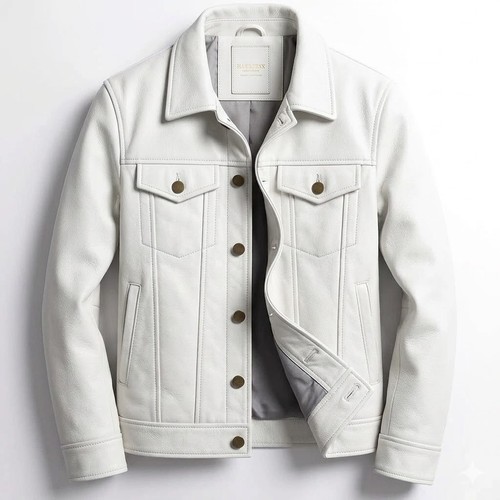 Veste trucker homme cuir - en,