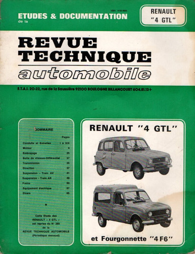 Revue technique automobile - technique,