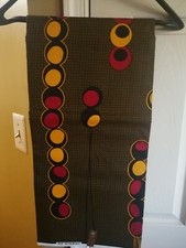 Beautiful African Ankara Print Fabric 6 Yards/Wax Prints - Red and Orange 