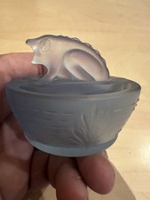 Saleron Salière Grenouille Poisson En Verre De Portieux Ancienne