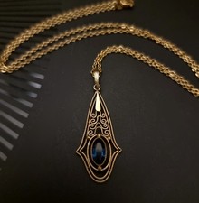 Kollmar and Jourdan Antique Necklace Pendant gold filled Germany