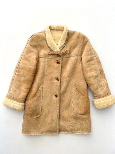 Manteau peau lainée - peau, –
