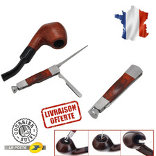 Outil Pipe Tabac 3-en-1 : Tasseur, Aiguille, Grattoir – Métal, Nettoyage Express