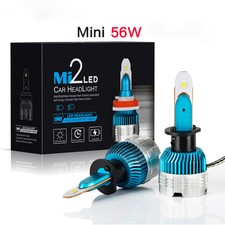 2X Mini H4 CREE COB 56W