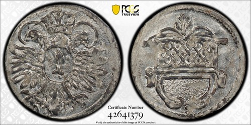 1704 siege ulm kreuzer pcgs - 1704,