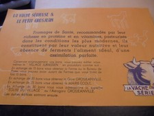 maquette carton vache sérieuse 1950-1960