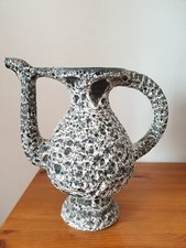 Grande jarre Fat Lava grise Marius Le Vaucour Vallauris 30x31 cm