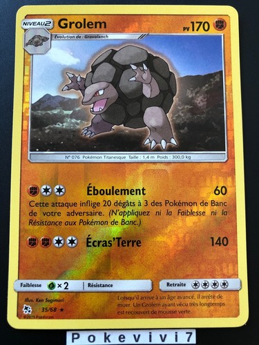 Carte pokemon grolem 68 - pokemon,