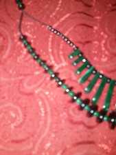 Collier Pierre Minérale Hematite Et Malachite #5