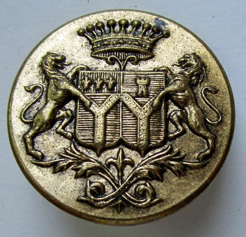 Bouton plat métal doré - métal,