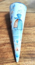 Bouquetière Murale Cornet en Faïence HB de Quimper. L 19 cm. Parfait état 