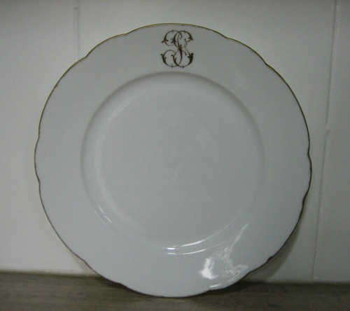 Ancienne assiette monogrammé - ancienne,