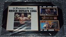 PLAQUE WWE BROCK LESNAR PAUL HEYMAN SUMMER SLAM AUTOGRAPHE SIGNÉE COA NEUF