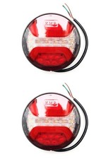 2x LED Arrière Rond 122 Feux