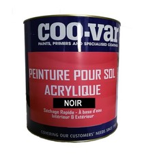 Coo-var Peinture acrylique sols intèrieur et extérieur béton et bois 1L Noir