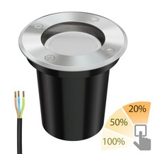 Luminaire encastré de sol BOLI pour l'extérieur acier inoxydable rond IP67