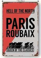 Plaque Murale Métal "PARIS ROUBAIX" Art Déco Vintage