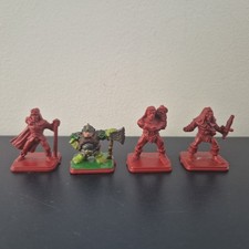 Lot 4 Figurines Héros Original Jeu de Société MB Heroquest Vintage 1989
