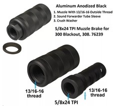 5/8X24 TPI 2PC Aluminum Muzzle
