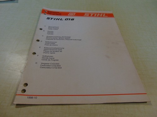 Tronçonneuse stihl 018 liste - ,