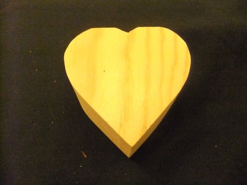 Petite boite coeur - , bois