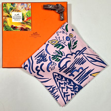 RARE ÉCHARPE HERMES en soie "Isola Di Primavera" Carre 90 Duty-free US