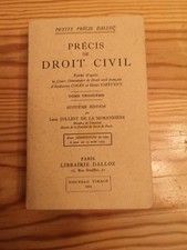  Précis de Droit Civil Tome III Librairie Dalloz 1954. Bon État. 