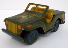 NEW JEEP, voiture militaire US miniature des années 1940, en tôle peinte