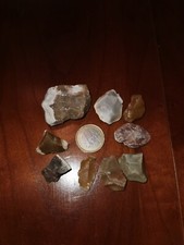 Lot de 9 pierres silex