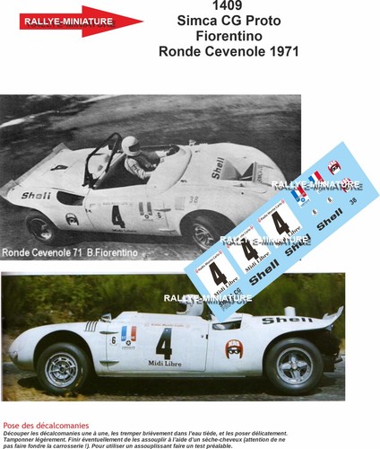 Decals ref 1409 simca - decals,