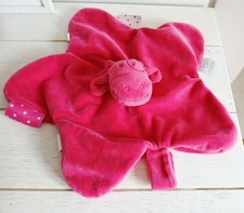 Noukie's doudou plat vache Lola fushia framboise étoiles Noukies