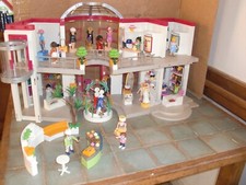Centre commercial playmobil 5485, extension, podium  5489 , salon de coiffure