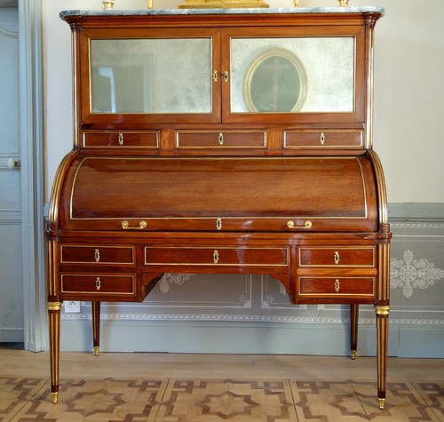 Bureau cylindre acajou - bureau,
