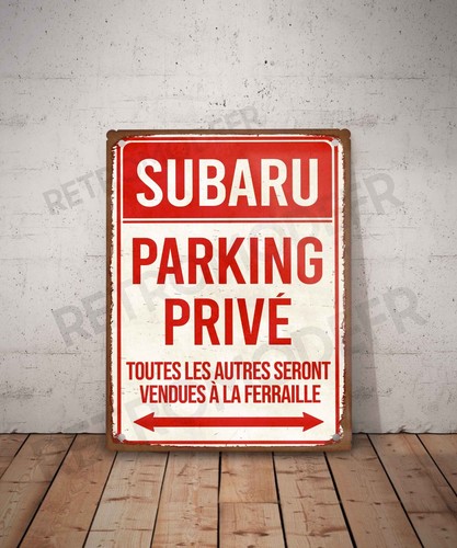 Plaque métal vintage subaru - plaque,