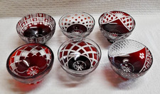 6 PETITES COUPES EN CRISTAL TAILLE STYLE  SAINT LOUIS OU BOHÊME