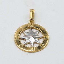 Pendentif en or jaune et blanc