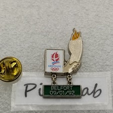 Pin's-BELFORT 09/01/92-Jeux Olympiques d'Albertville 1992 92-Flamme-P4D5