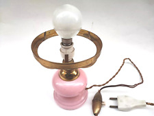 LAMPE DE CHEVET en Porcelaine rose (sans abat-jour) Vintage Années 1960-70