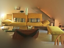 canapé 3/4 places tissu marque allemande Koinor design contemporain largeur 2,60