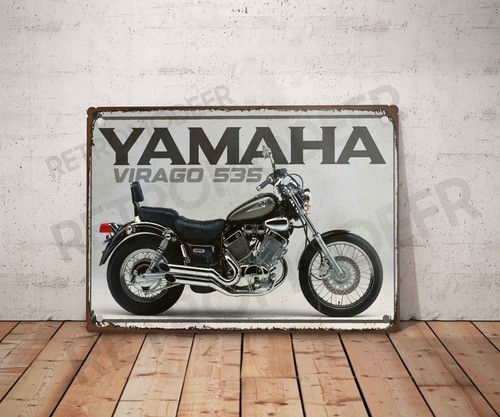 Plaque métal vintage yamaha - métal,