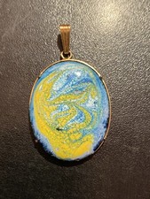 Rare Médaillon Pendentif ancien Limoges?? Émaillée Vintage  French Antique