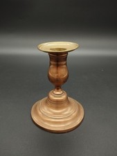 Bougeoir ancien en bronze et laiton - XIXe siècle - Hauteur 11,5 cm