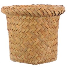  Bac À Linge Corbeille En Osier Panier D'herbes Marines Poubelle De Salle Bain